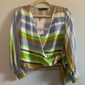 NWT Zara Satin/ silky top
